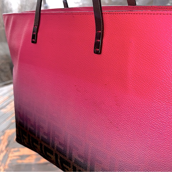 Fendi: Ombré Zucca FF Monogram Tote Bag (Pink) - Picture 17 of 17